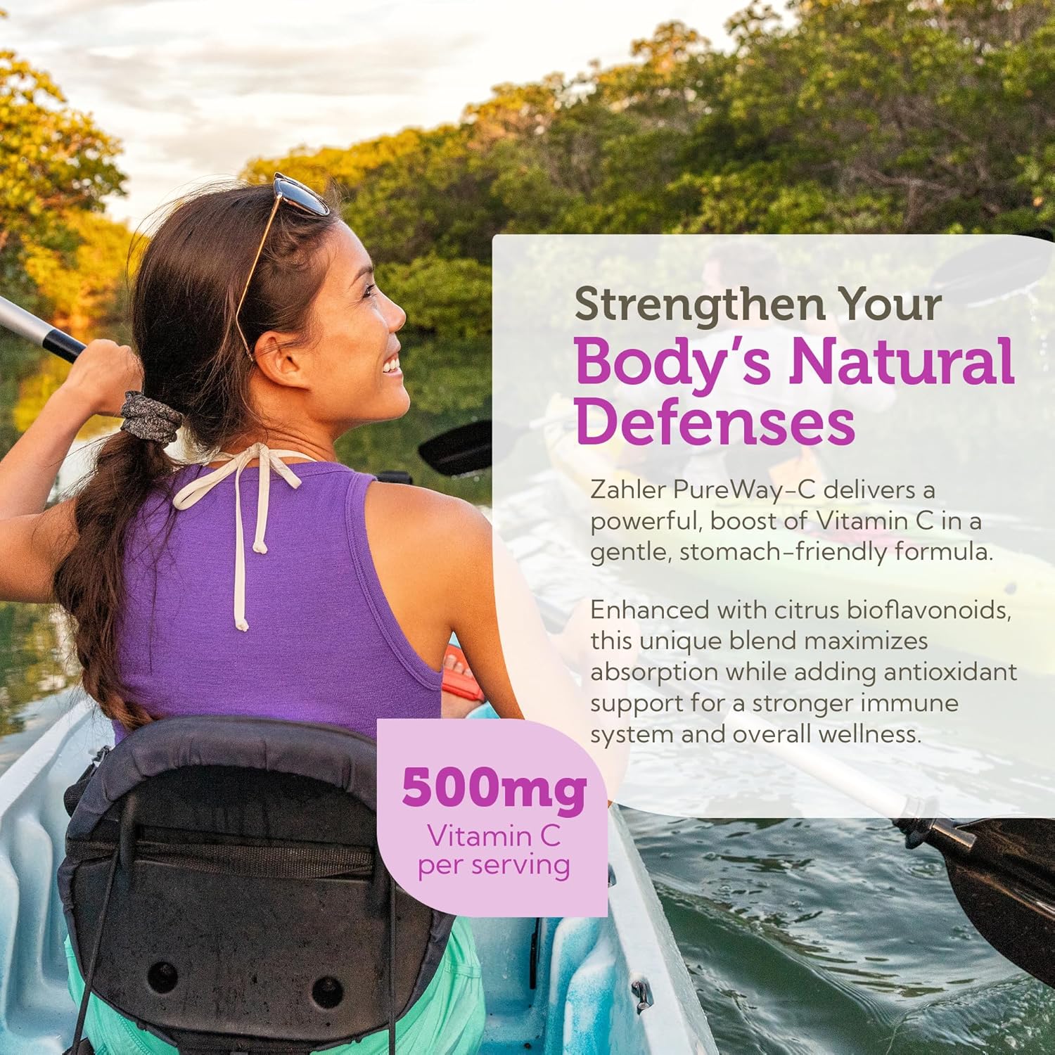 Vitamin C 500mg Capsules with Bioflavonoids - Gentle on Stomach - Immune Support - Gluten Free Non-GMO Supplement for Adults (250 Count) by Zahler