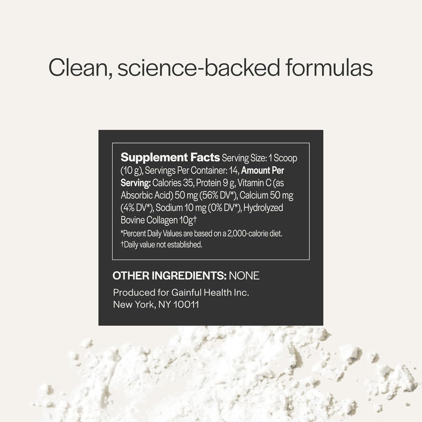Vitamin C Collagen Peptides Powder for Skin, Immune & Joint Support, Grass Fed Bovine, Unflavored - 14 Servings