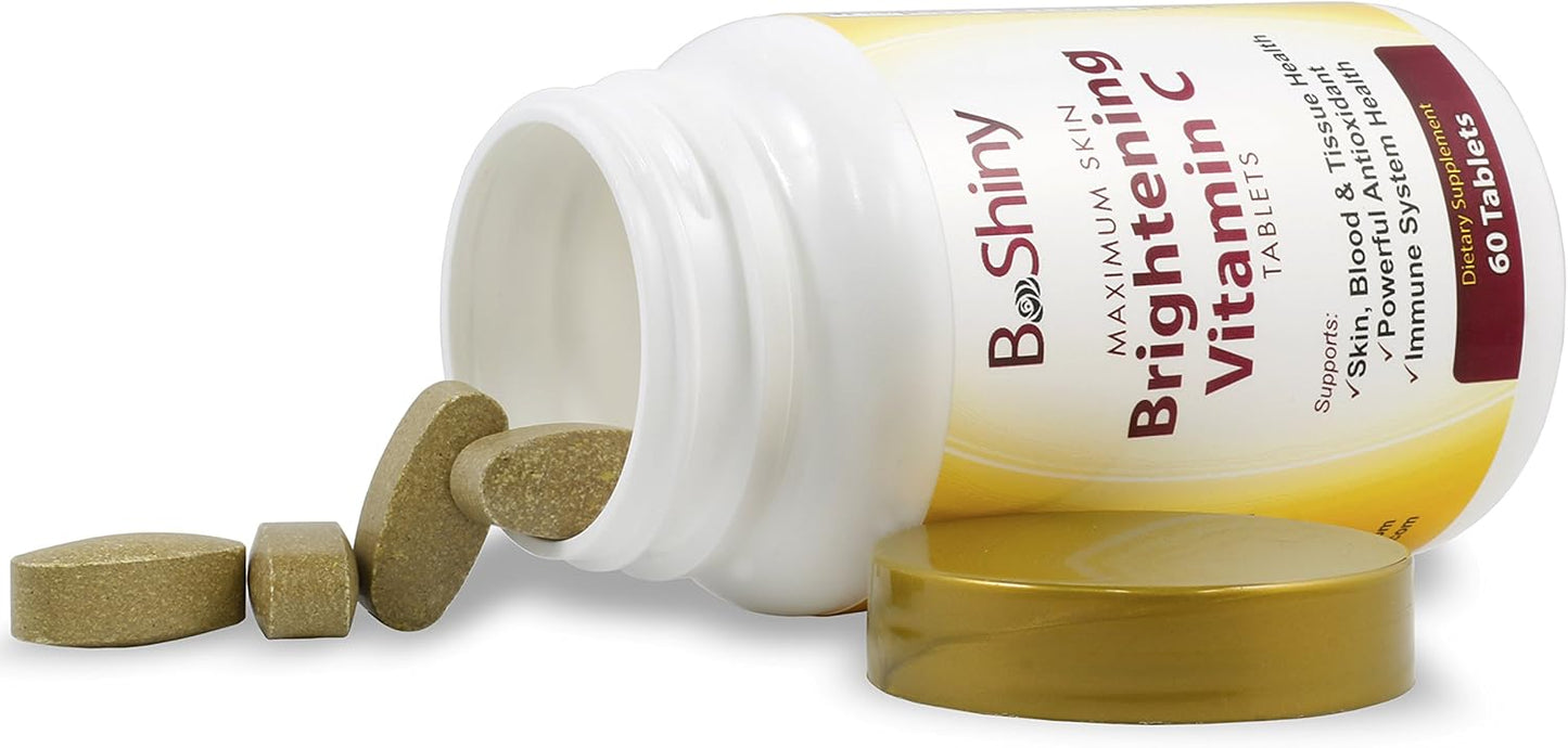 Vitamin C Complex 1000mg Tablets for Skin Brightening & Immune Support with Rose Hips - Antioxidant Supplement for Healthy Aging & Energy Boost
