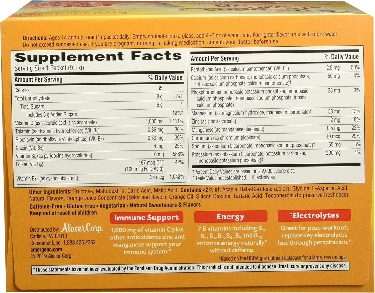 Vitamin C Supplement Powder for Immune Support - Emergen-C 130213