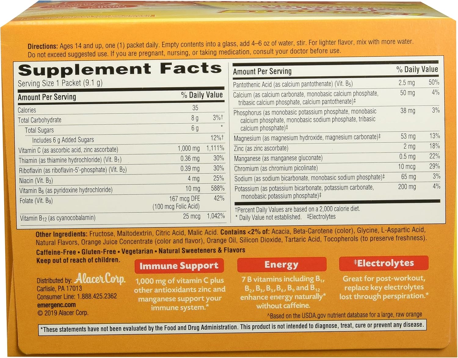 Vitamin C Supplement Powder for Immune Support - Emergen-C 130213