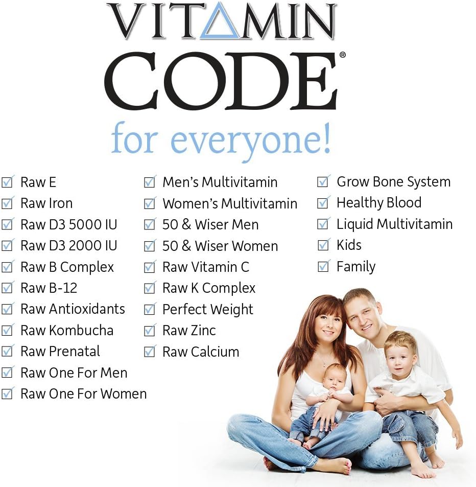 Vitamin Code 50 & Wiser Men Raw Whole Food Multivitamin - Prostate & Heart Health - 240 Vegetarian Capsules