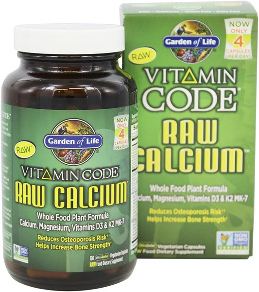 Vitamin Code RAW Calcium by Garden of Life - 120 Vegetarian Capsules