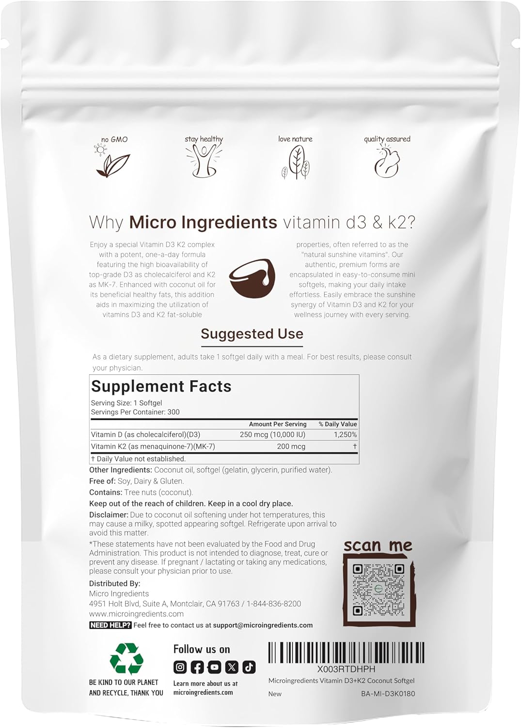 Vitamin D3 10,000iu + K2 200mcg Coconut Oil Softgels & Lions Mane Mushroom Supplement Bundle - 2 Pack for Brain, Energy & Immunity | Natural Superfood with Essential Sunshine Vitamins