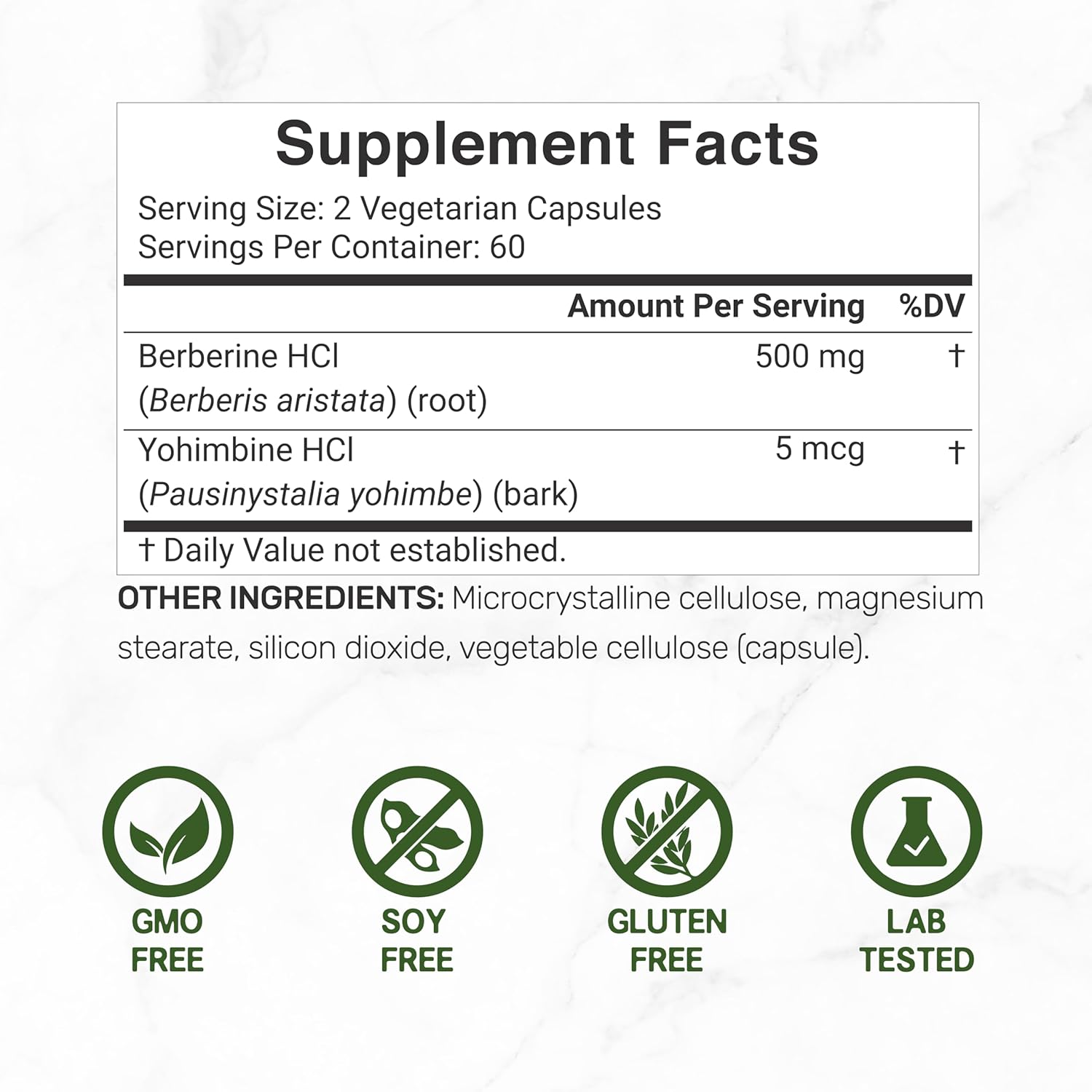 Vitamin D3 5000iu + K2 100mcg Softgels & Berberine Supplement with Yohimbine Bundle - High Absorption Formula for Essential Sunshine Vitamins