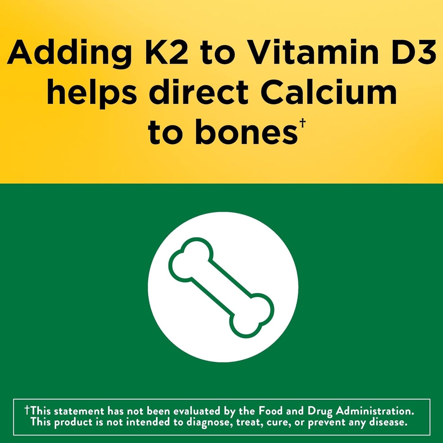 Vitamin D3 K2 5000 IU Softgels for Bone, Teeth, Muscle, Immune Health - 30 Day Supply