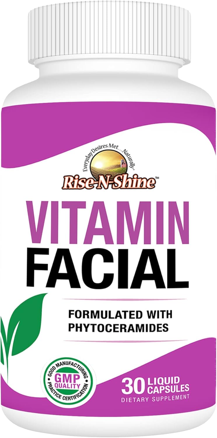 Vitamin Facial Phytoceramides Skin Mask Supplement for Healthy, Hydrated Skin - 30 Count