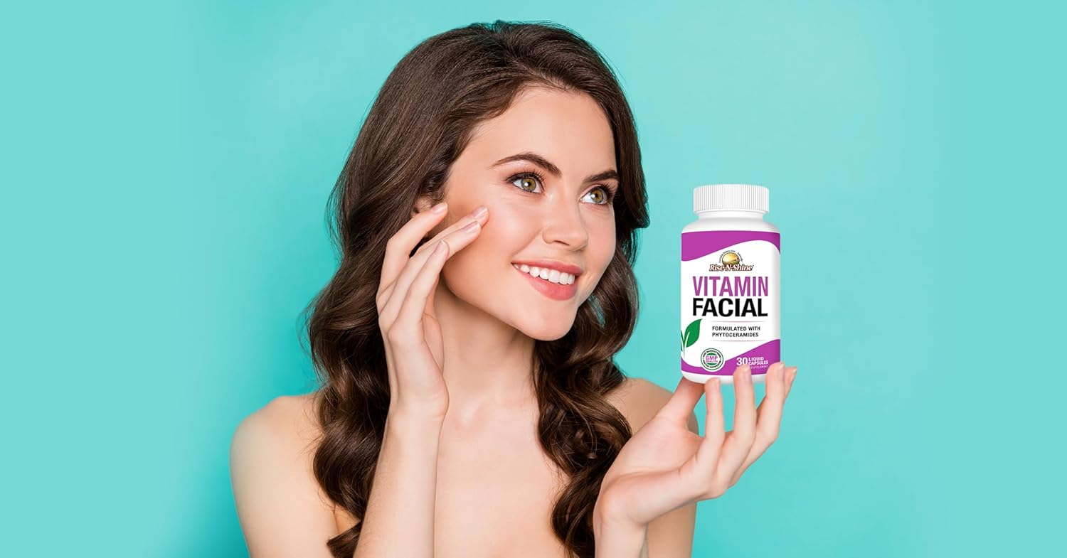 Vitamin Facial Phytoceramides Skin Mask Supplement for Healthy, Hydrated Skin - 30 Count