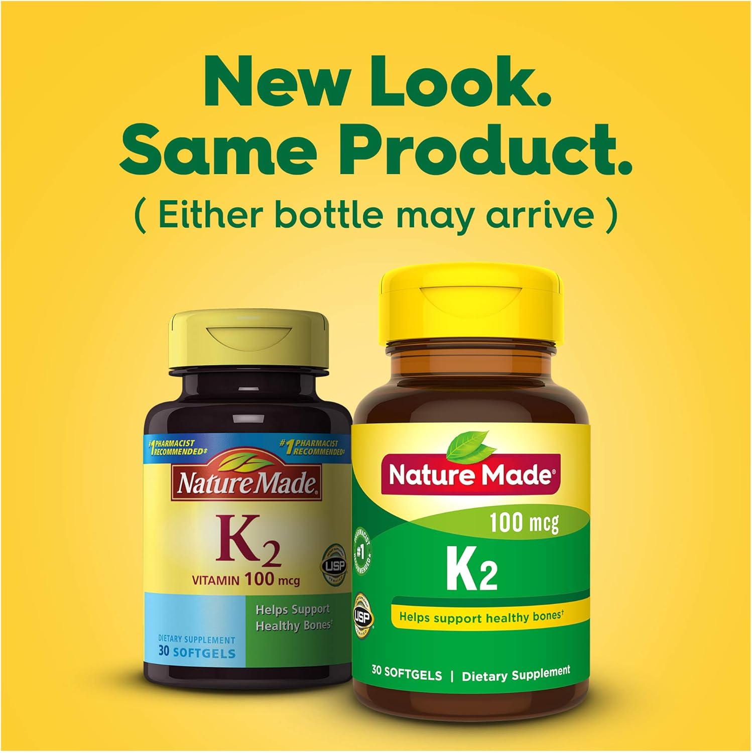 Vitamin K2 100 mcg Softgels for Healthy Bones - 30 Day Supply