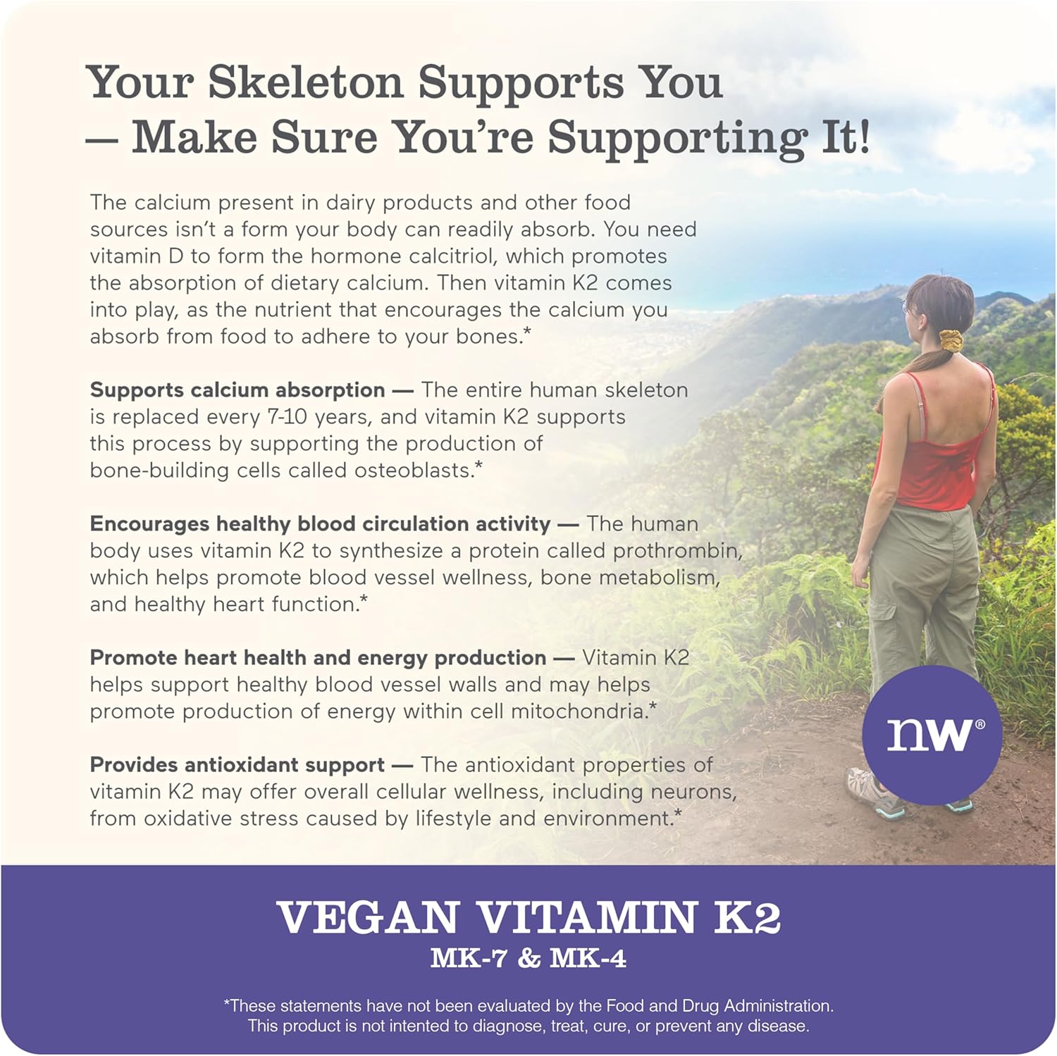 Vitamin K2 MK-7 100mcg and MK-4 500mcg Supplement for Bone and Heart Health - Enhanced Bioavailability - Vegan, Gluten Free - 90 Softgels