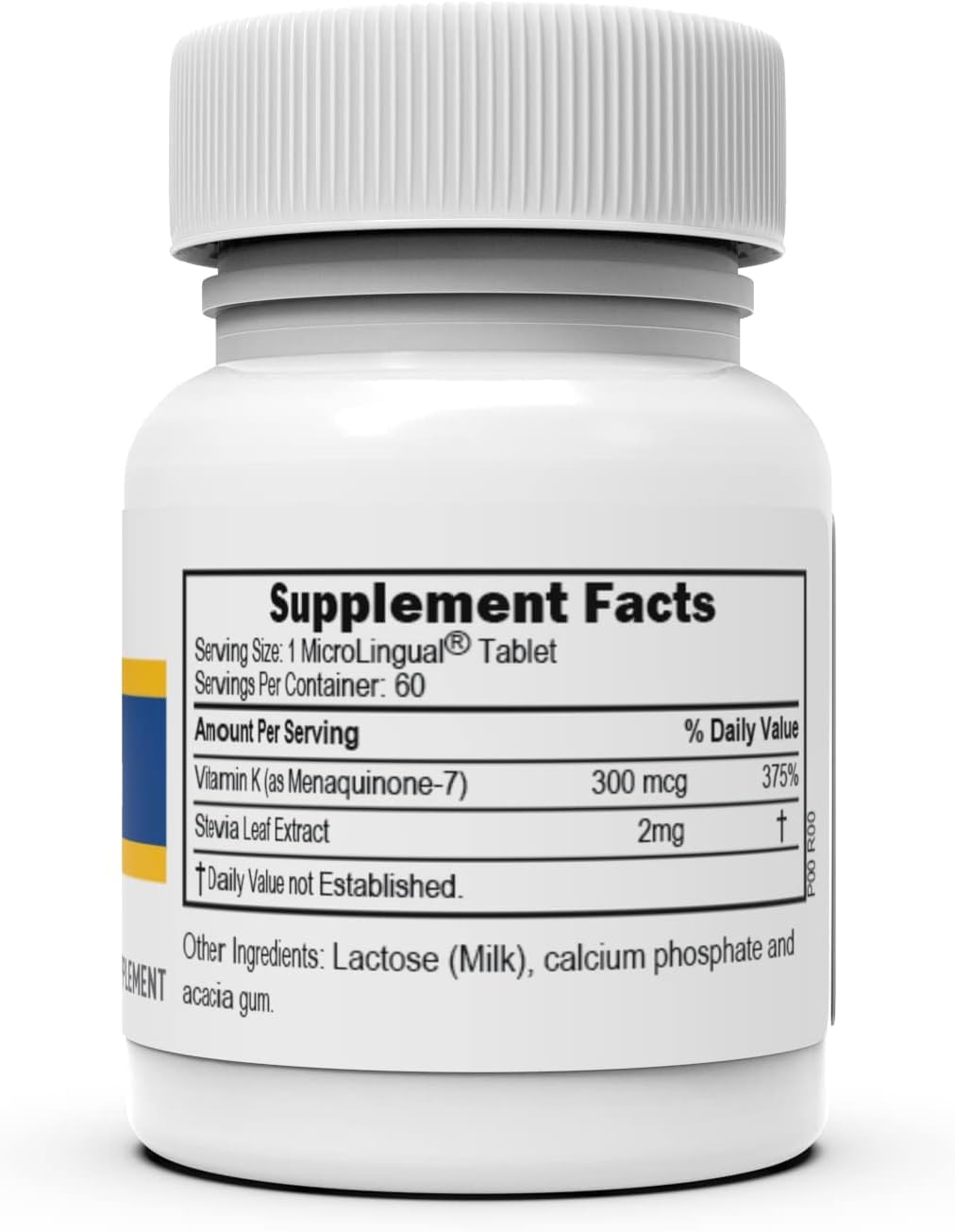 Vitamin K2 MK-7 300 mcg Quick Dissolve Tablets 60 ct Bone & Artery Health Immune Cardio Support Non-GMO