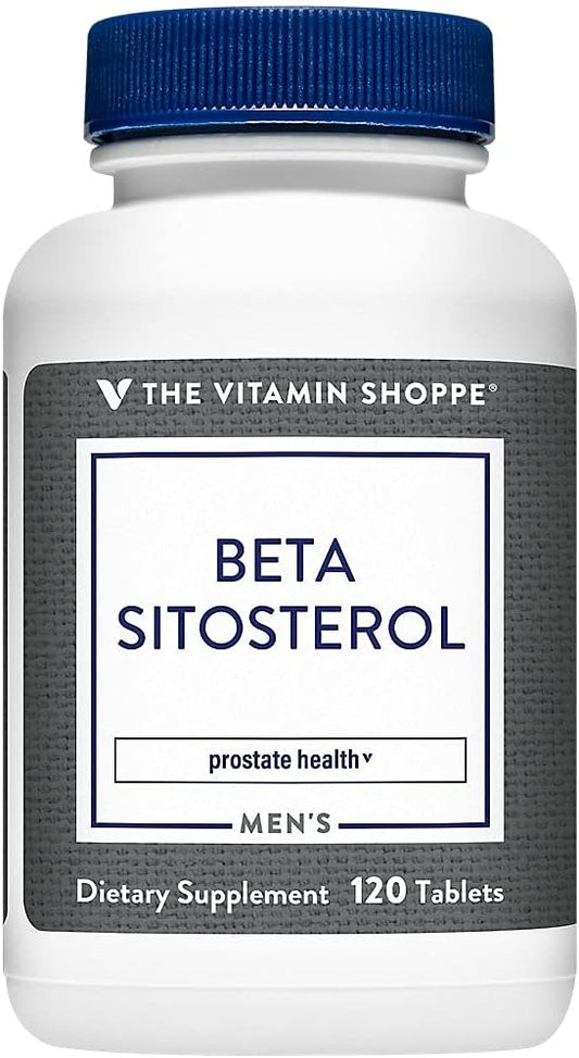 Vitamin Shoppe Beta Sitosterol 300MG Tablets for Men's Prostate & Bladder Health (120 Count)