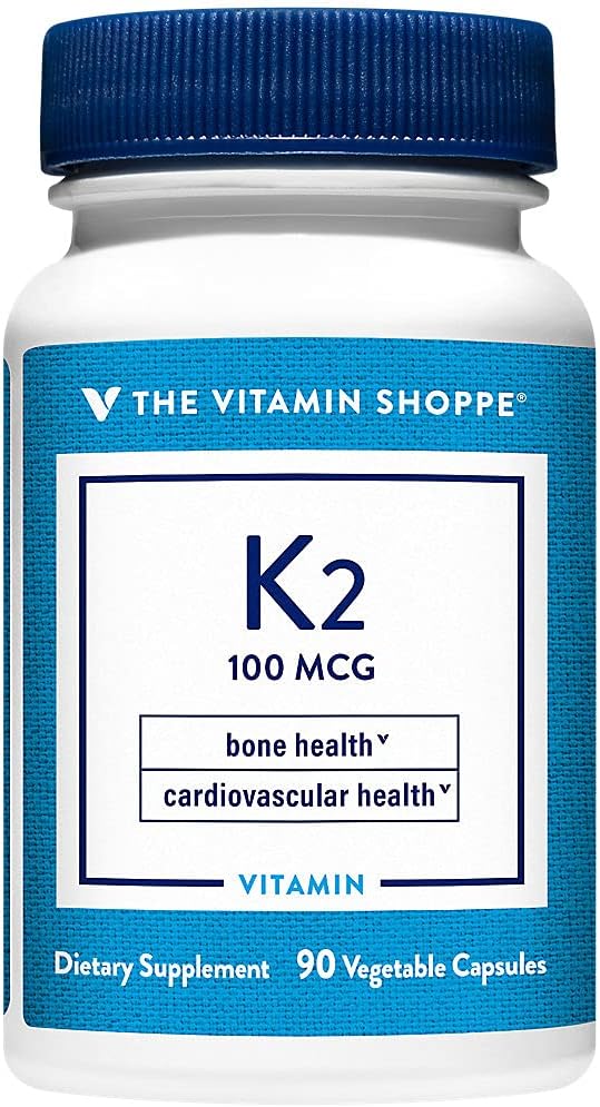 Vitamin Shoppe K2-100 MCG Vegetarian Capsules - 90 Count