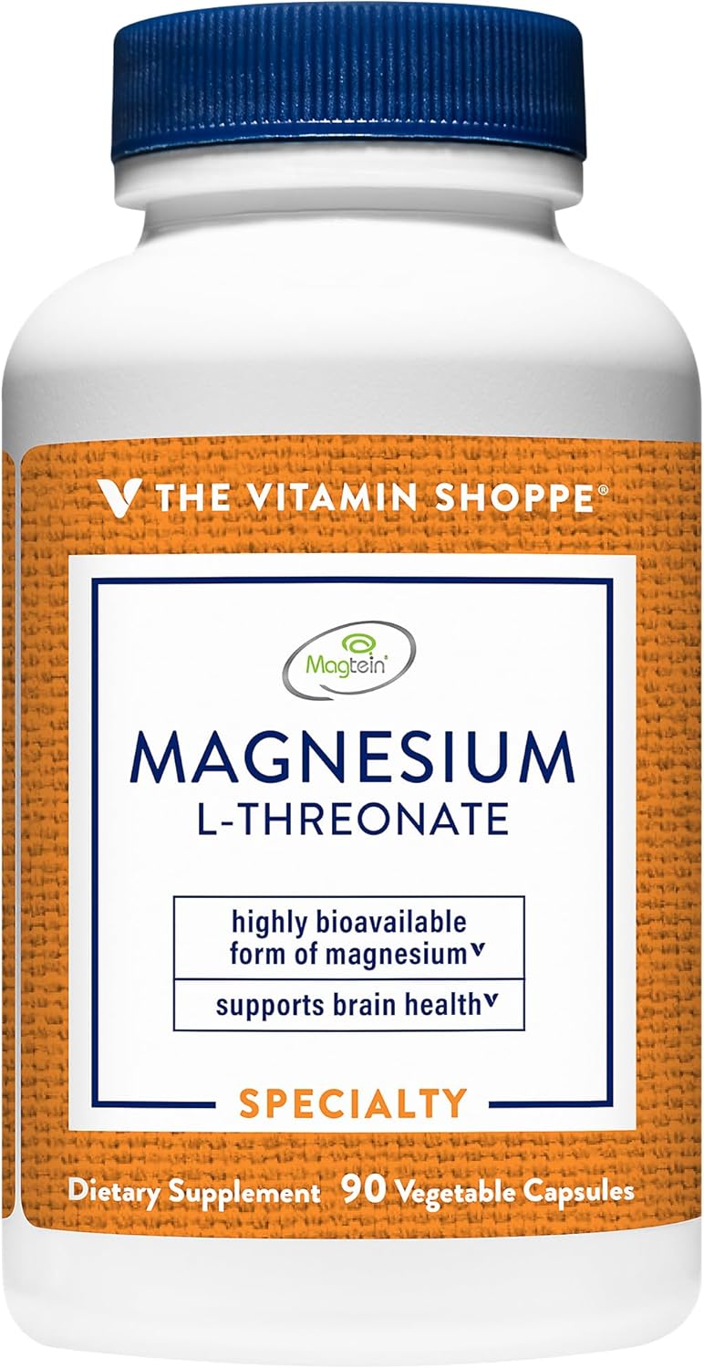 Vitamin Shoppe Magnesium Threonate Capsules - Promotes Brain Health (90 Vegetarian Caps)