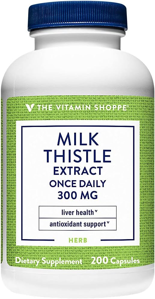 Vitamin Shoppe Milk Thistle Extract Capsules - 300 MG (200 Count)