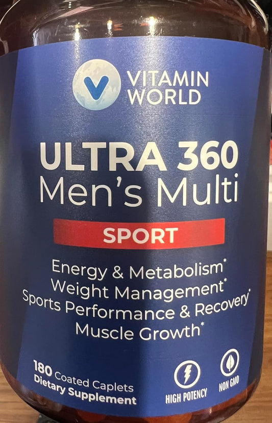 Vitamin World Ultra 360 Men's Multi Sport Supplement - 180 Caplets