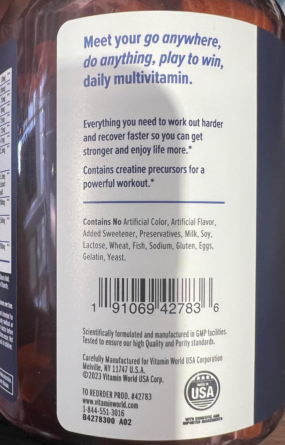 Vitamin World Ultra 360 Men's Multi Sport Supplement - 180 Caplets