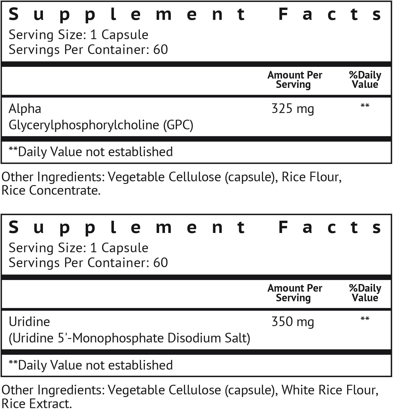 VitaMonk Brain Boost Bundle with Alpha GPC, Uridine, Low Dose Caffeine, and L-Theanine Duo