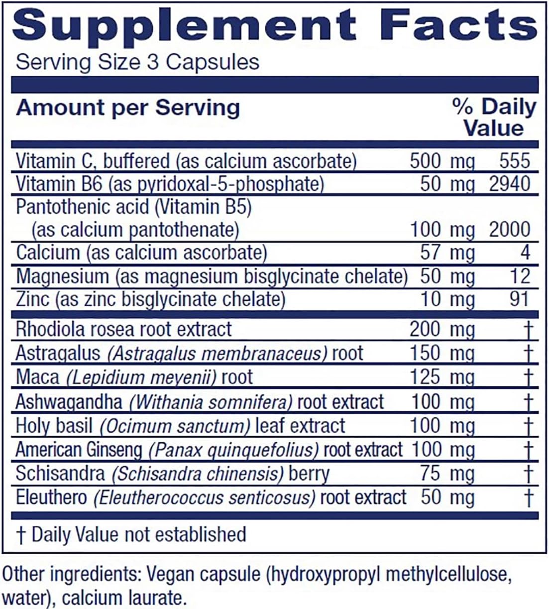 Vitanica Adrenal Assist: Vegan Adrenal Support Supplement - 90 Capsules