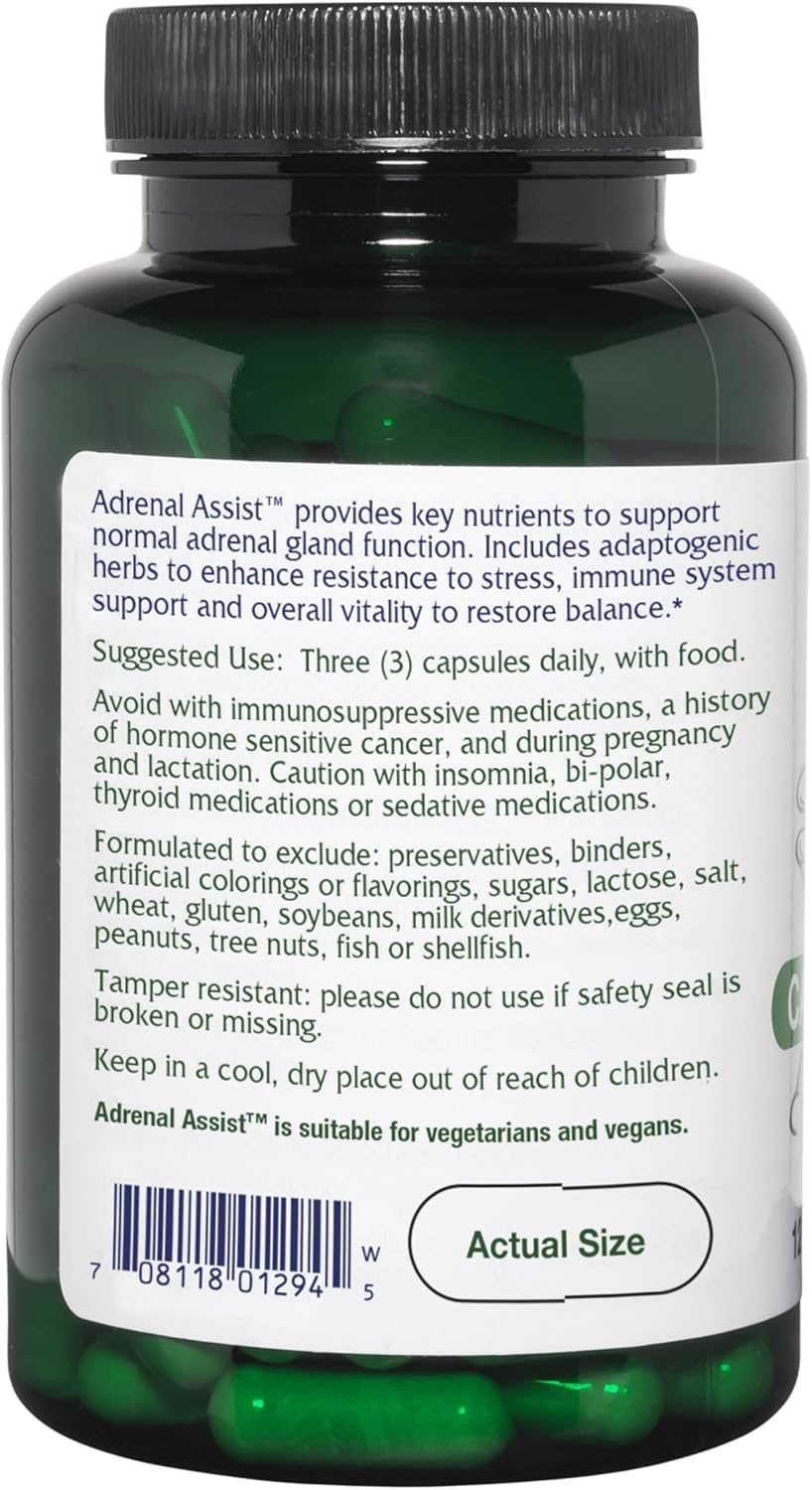 Vitanica Adrenal Assist: Vegan Adrenal Support Supplement - 90 Capsules