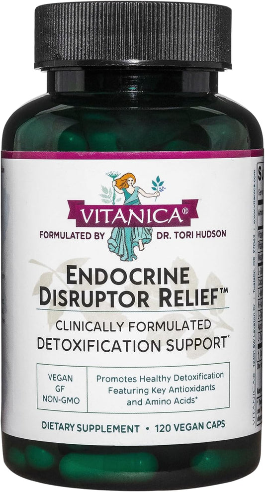 Vitanica Endocrine Disruptor Relief Supplement - 120 Capsules for Hormone Balance