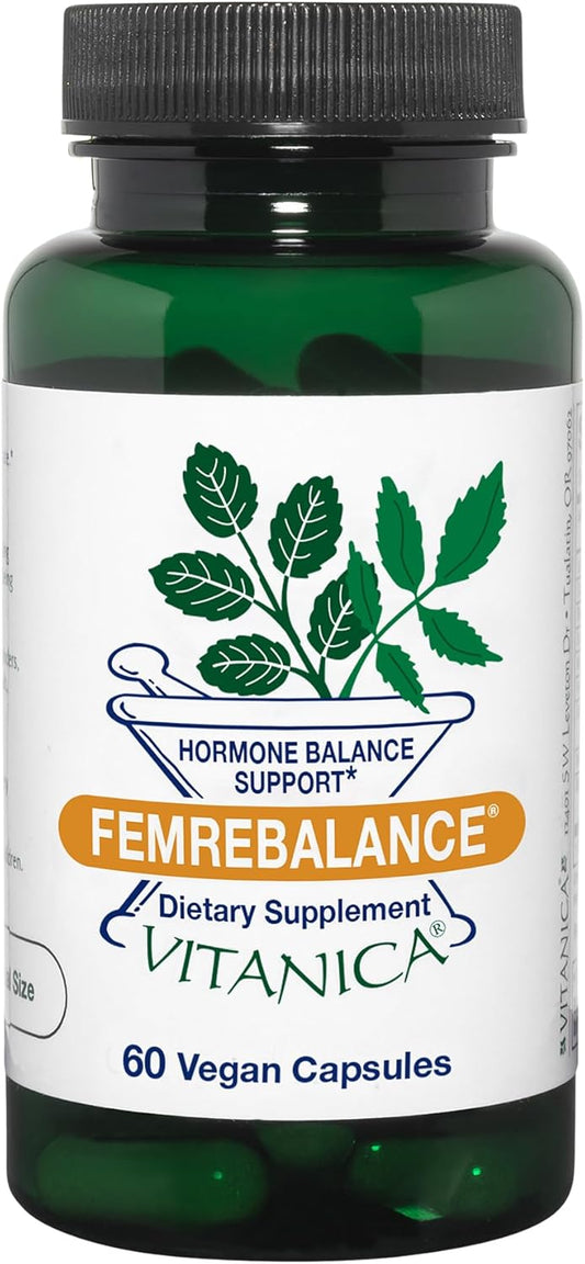 Vitanica FemRebalance: Hormone Balance Support for Women - Vegan Capsules (60 Count)