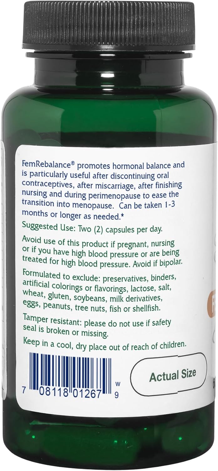 Vitanica FemRebalance: Hormone Balance Support for Women - Vegan Capsules (60 Count)