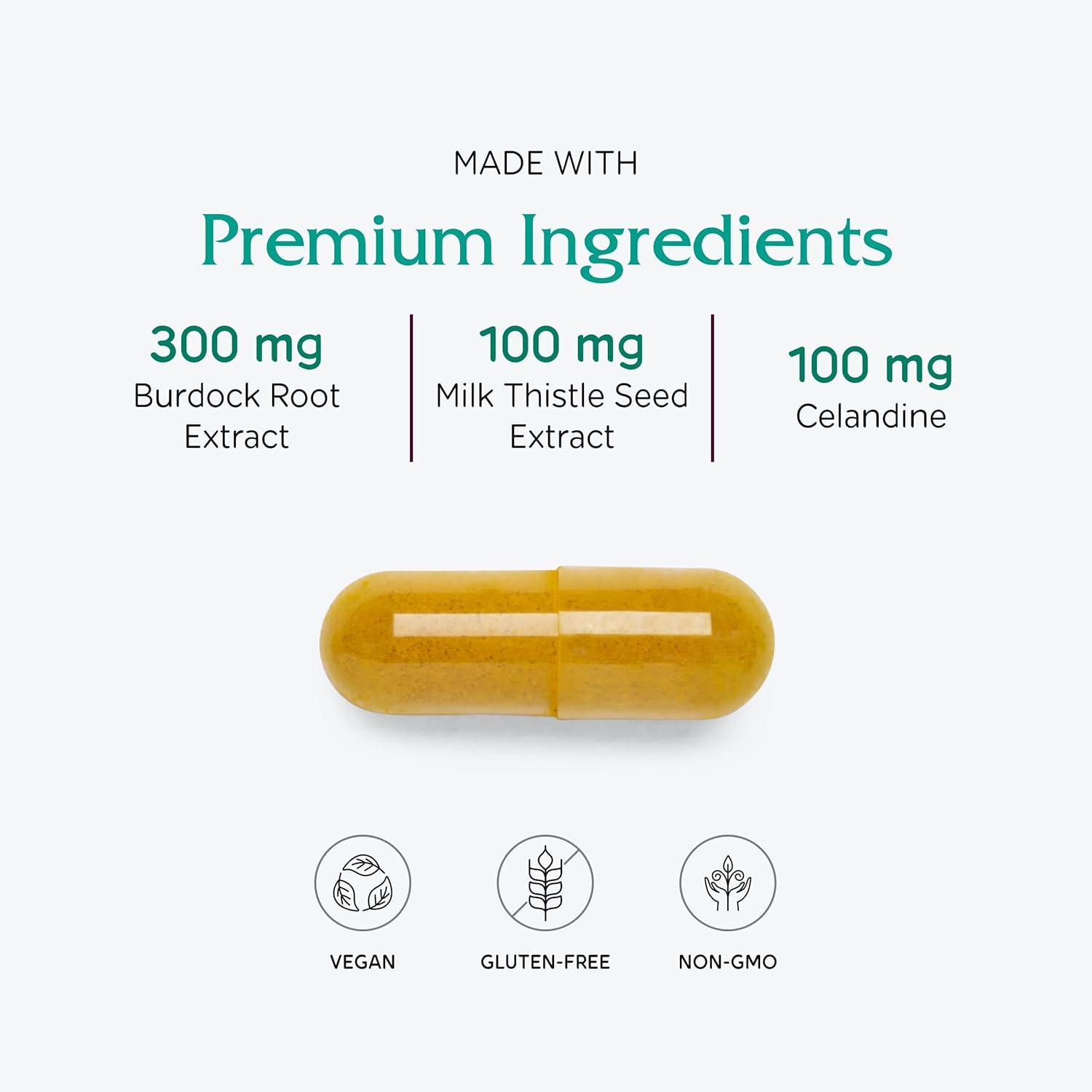 Vitanica Hepafem Liver Cleansing Support Capsules - Vegan/Vegetarian, 60 Count