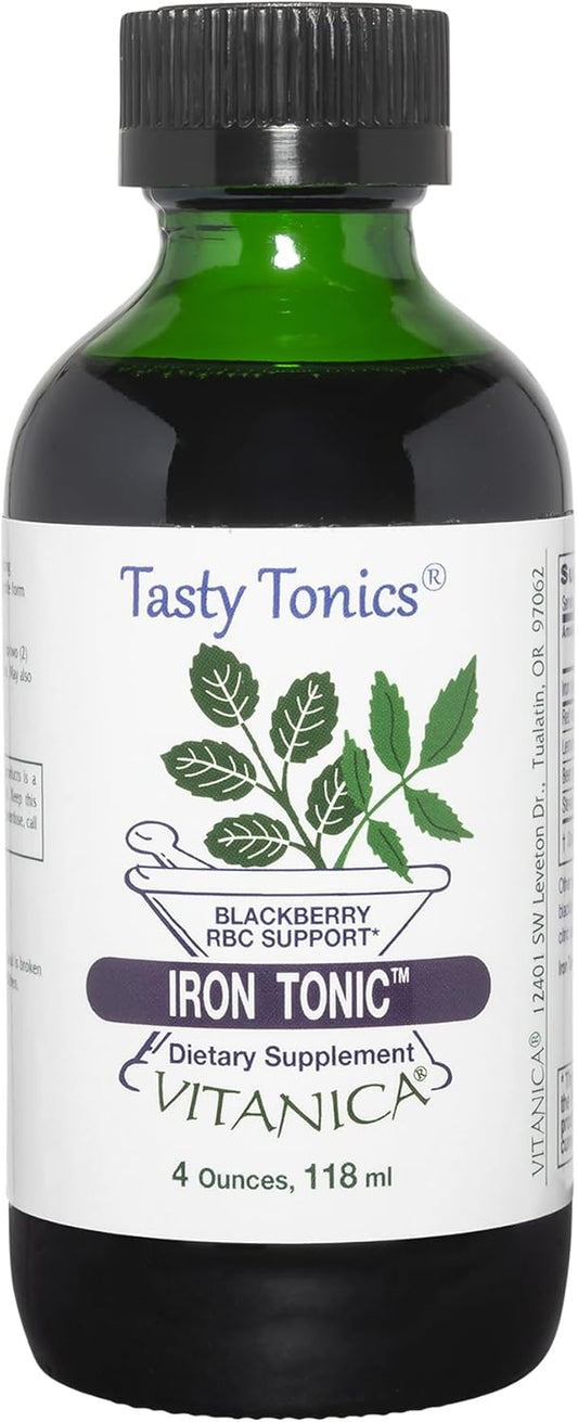 Vitanica Liquid Iron Supplement for Red Blood Cell Support - Vegan, 4 Ounce Bottle