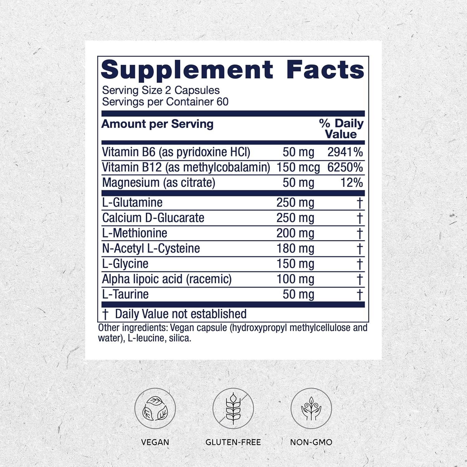 Vitanica Liver Support Supplement with Calcium D-Glucarate, ALA, NAC, L-Glycine & More - Vegan Detox Cleanse, 120 Capsules