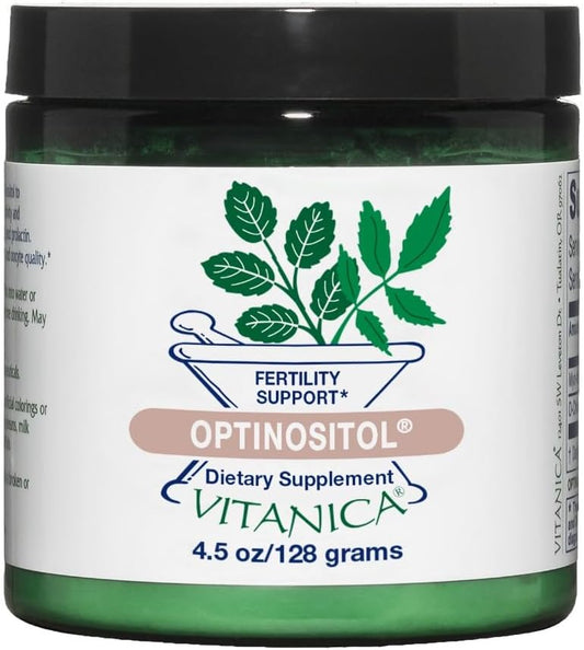 Vitanica Optinositol - Women's Health Supplement for Ovulation Support - 4000 mg Myo-Inositol & 100 mg D-Chiro Inositol - Pro Logo - 4.4 Oz Bottle