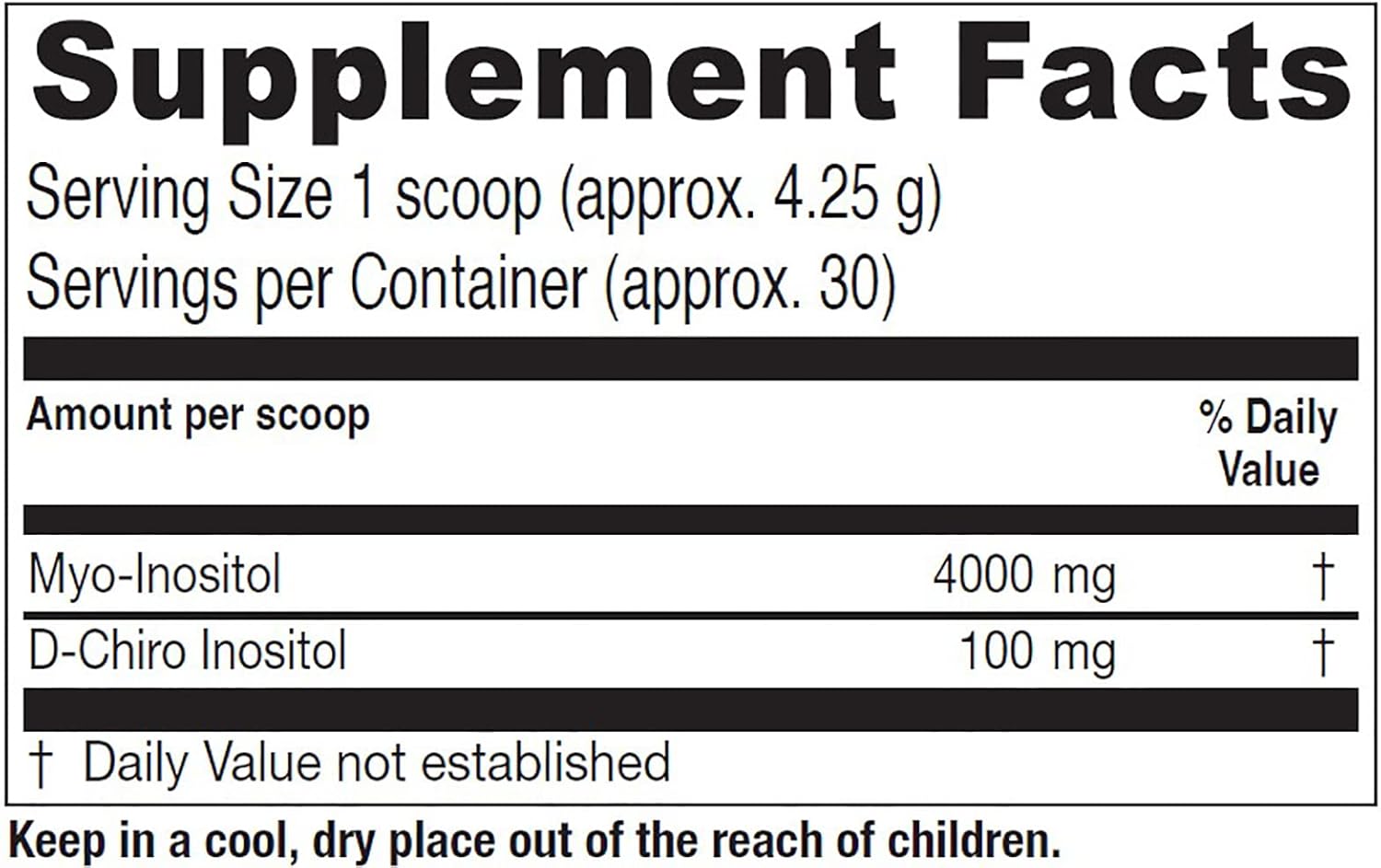 Vitanica Optinositol Powder - 4100mg Myo-Inositol & D-Chiro Inositol, 30 Day Supply - Ovulation & Fertility Support for Women - Gluten Free, Non-GMO, Vegan - 4.4oz