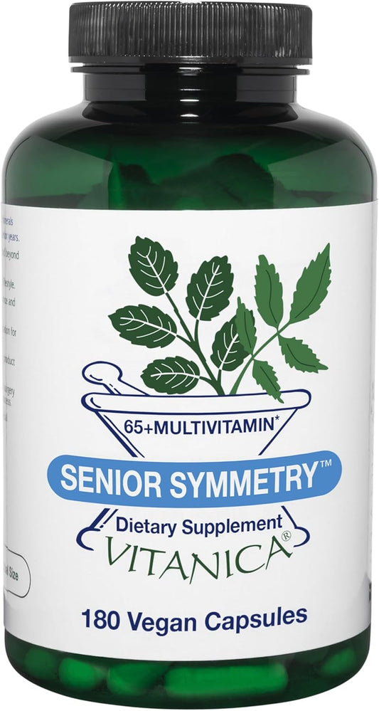 Vitanica Senior Symmetry Vegan Multivitamin for 65+ Years, 180 Capsules