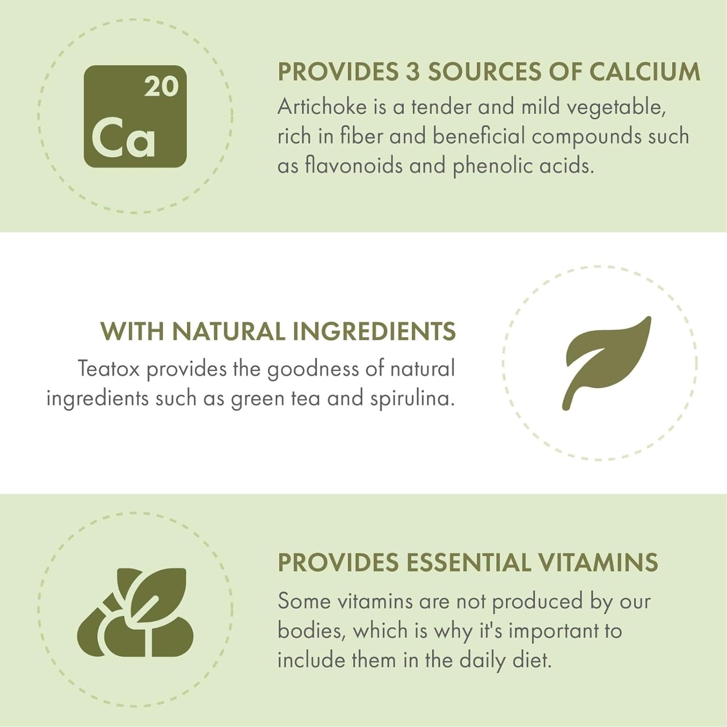 VITASEI Teatox Detox & Cleanse Support Powder with Green Tea, Spirulina, and Artichoke - Digestion Booster & Meal Replacement Powder - Green Apple Flavor - 16oz