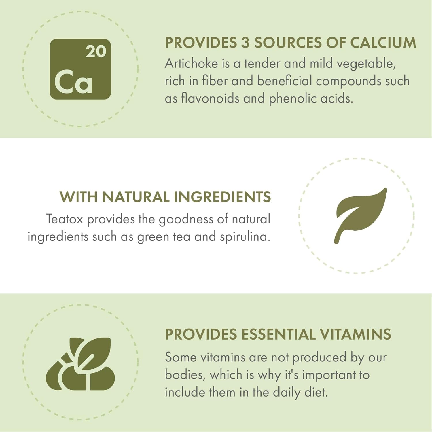 VITASEI Teatox Detox & Cleanse Support Powder with Green Tea, Spirulina, and Artichoke - Digestion Booster & Meal Replacement Powder - Green Apple Flavor - 16oz