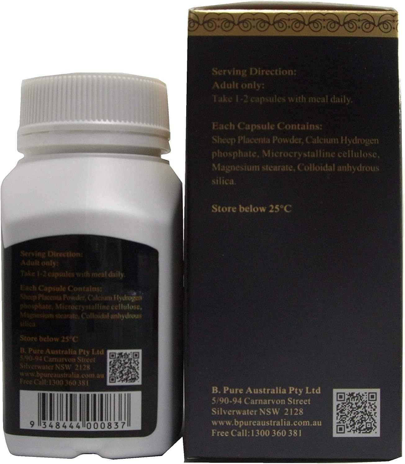 VitaTree Mega Sheep Placenta 80,000 Max Capsules - Australian Bioactive Supplement for Immunity & Beauty