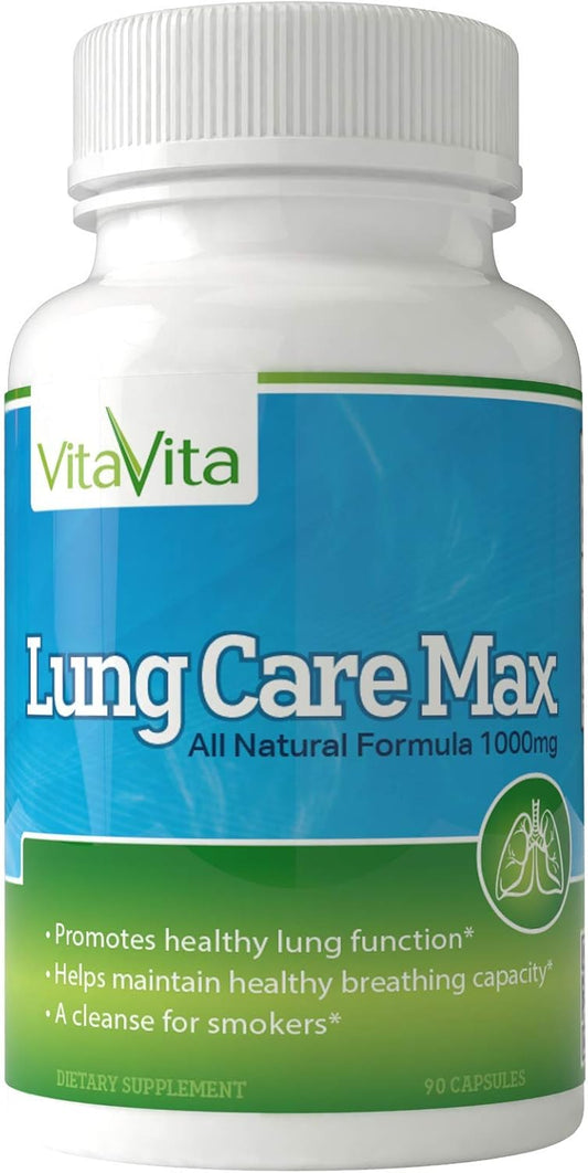 VitaVita Lung Support Capsules with American Ginseng, Bee Propolis, and Royal Jelly - Antioxidant Formula (90 Count)