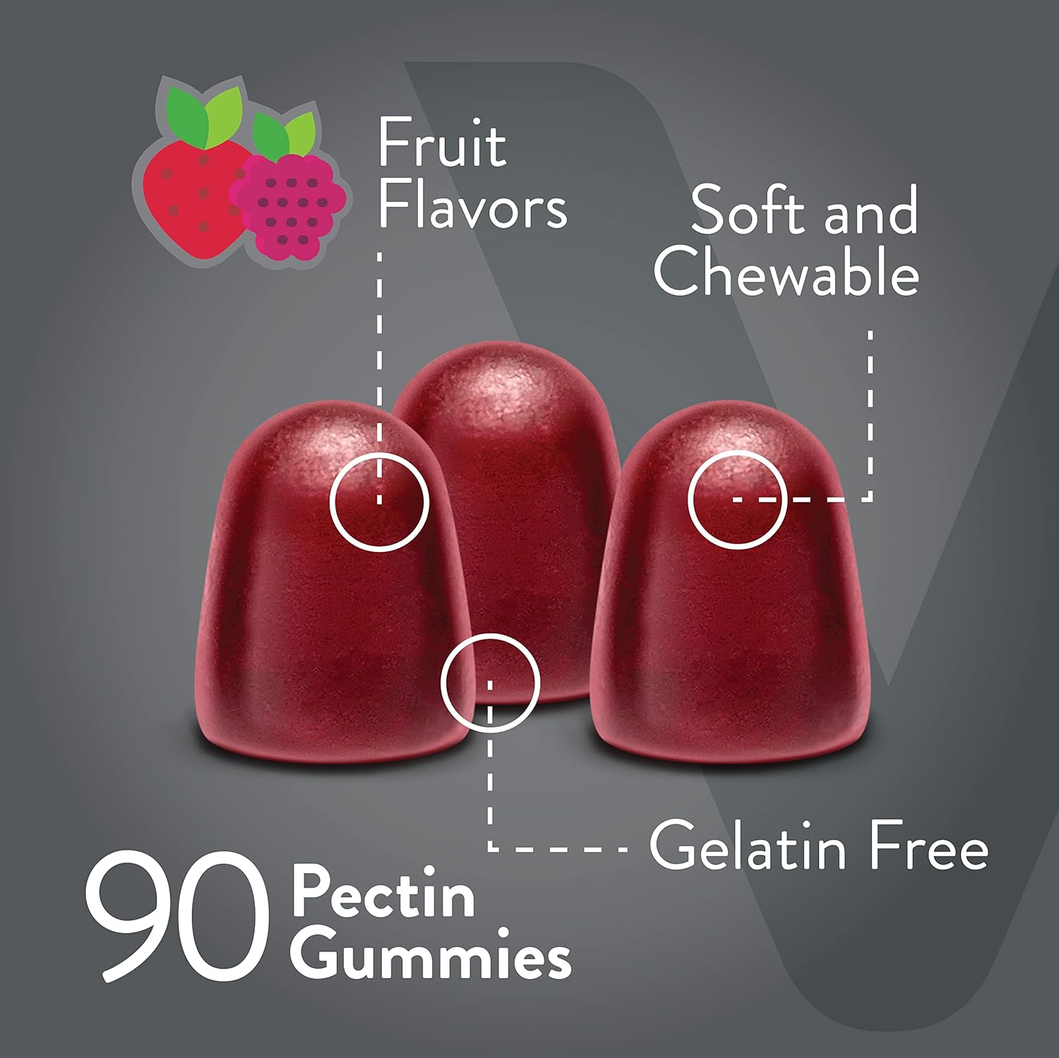 Viteey Prebiotic Fiber Gummies for Adults - 7g Fiber Supplement for Digestive Health & Weight Support - Vegan & Gelatin Free