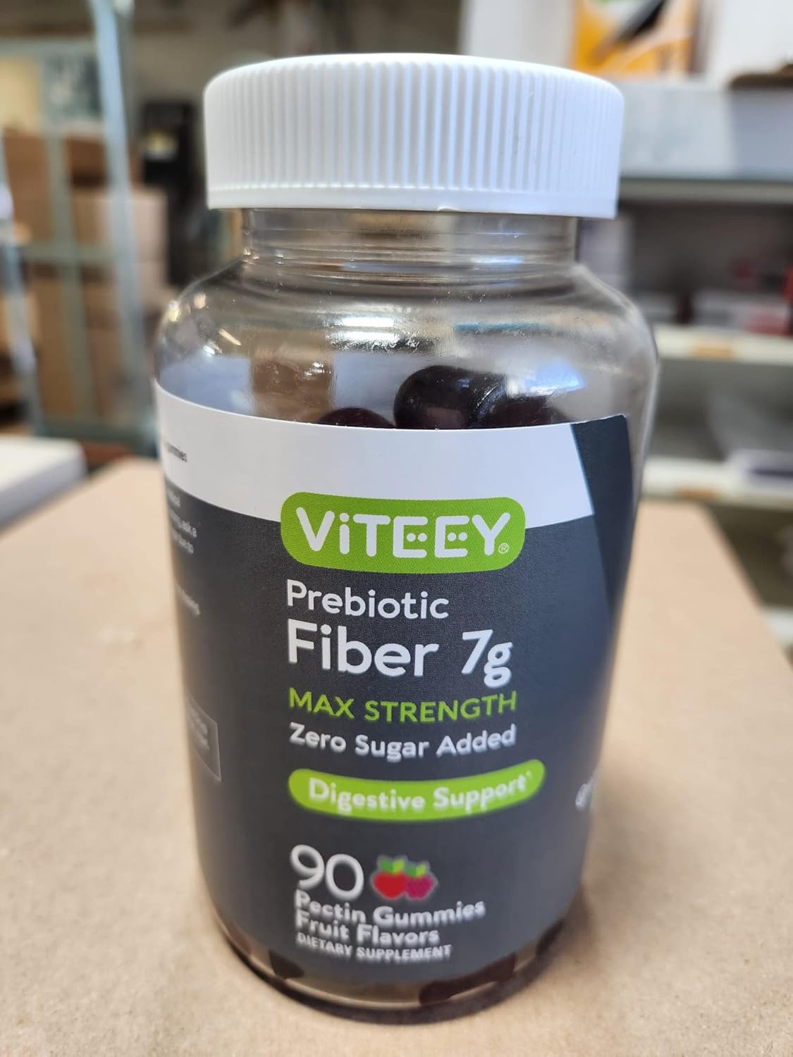 Viteey Prebiotic Fiber Gummies for Adults - 7g Fiber Supplement for Digestive Health & Weight Support - Vegan & Gelatin Free
