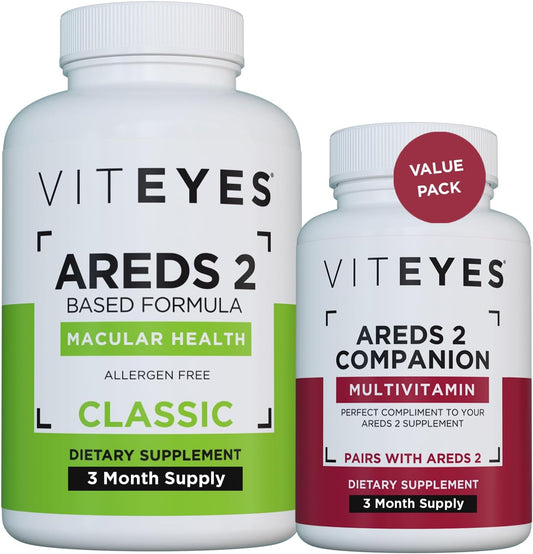 Viteyes AREDS 2 Capsules + Multivitamin, Daily Eye Vitamins, 3 Month Supply