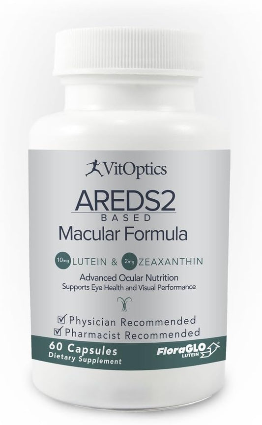 VitOptics Macular Formula with AREDS2 for Eye Health and Vision Support