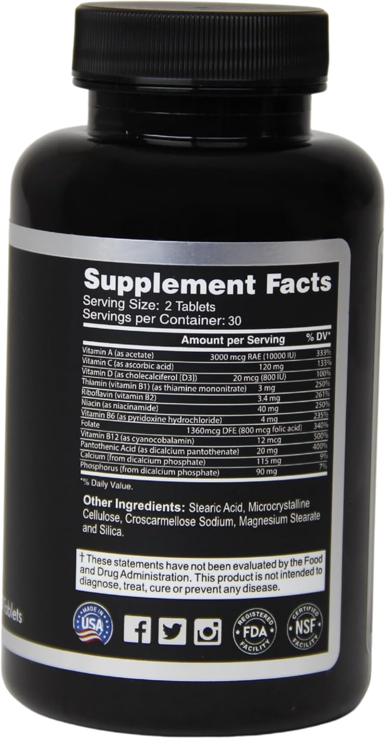 Vitta Life Tabs Multivitamin Supplement with Essential Vitamins and Minerals - 60 Tablets