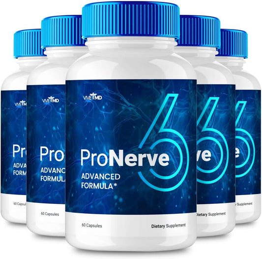 VIVE MD ProNerve 6 Capsules: Advanced Blood Support Supplement with Vitamin C, Zinc, and Cinnamon Powder - 5 Pack