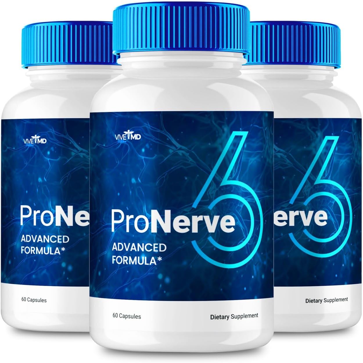 VIVE MD ProNerve 6 Capsules: Healthy Blood Supplement with Vitamin C, Zinc, Cinnamon - 3 Pack