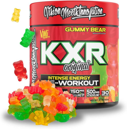 VMI Sports K-XR Pre-Workout Energy Powder - Creatine-Free Drink for Intense Energy, Focus, and Endurance - 30 Servings