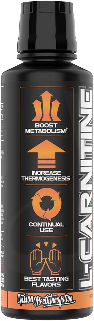 VMI Sports L-Carnitine 3000 Liquid Supplement - 3000mg Carnitine, Zero Calorie, Zero Sugar, Keto Friendly Peach Mango Flavor - 31 Servings, 16 fl. oz. for Men and Women
