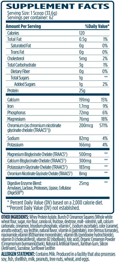 VMI Sports ProtoLyte Whey Isolate Protein Powder - Low Calorie for Weight Loss & Muscle Gain with Digestive Enzymes - Non-GMO Cinnamon Crunch Flavor - 4.6 Pound