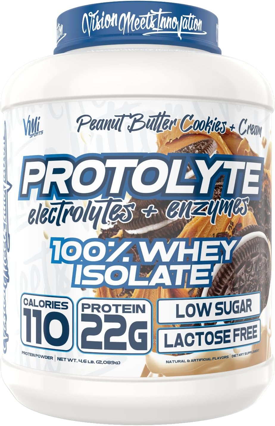 VMI Sports Protolyte Whey Protein Isolate with Electrolytes and Enzymes for Muscle Growth, Recovery, and Hydration