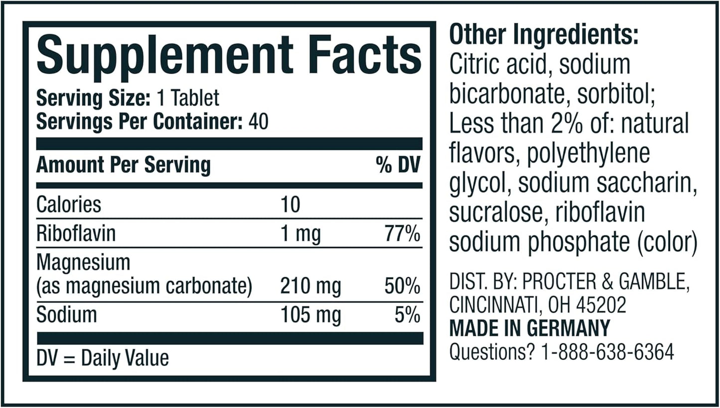 VOOST Magnesium Effervescent Vitamin Drink Tablets, Bone and Muscle Health Support, Sugar-Free Lemon Lime Flavor, 40 Count