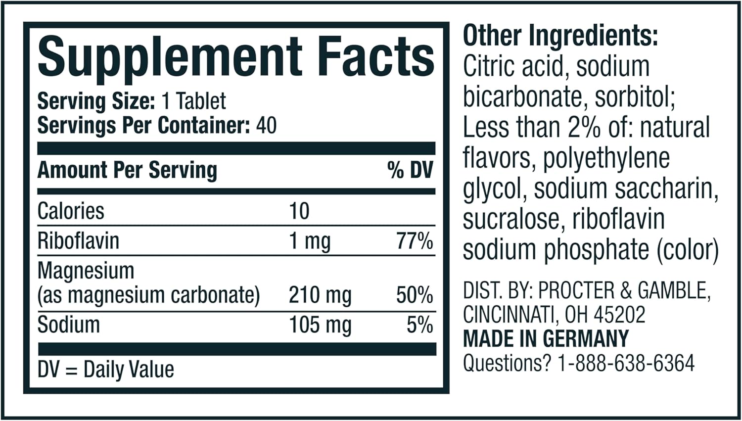 VOOST Magnesium Effervescent Vitamin Drink Tablets, Bone and Muscle Health Support, Sugar-Free Lemon Lime Flavor, 40 Count